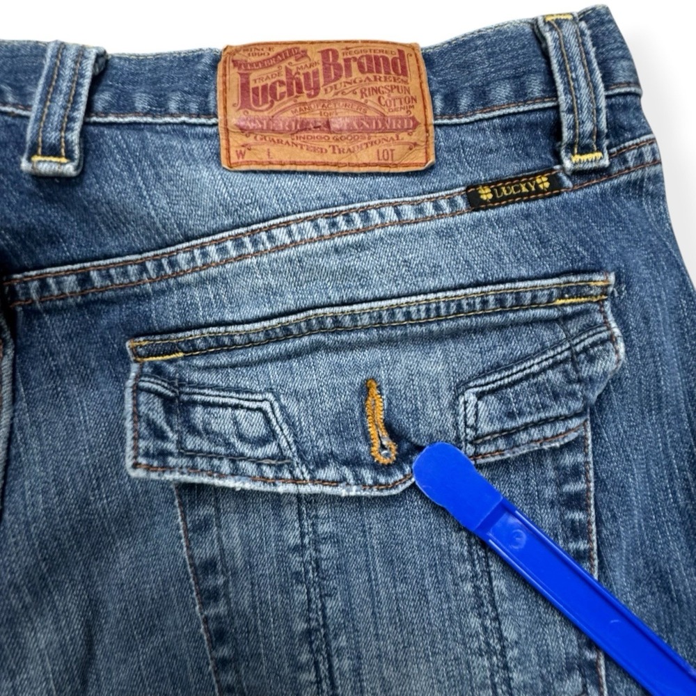 Lucky Brand Jeans VTG Hitchhiker Reg Straight Men's 33x32 Blue Flap Pockets * - Picture 7 of 12